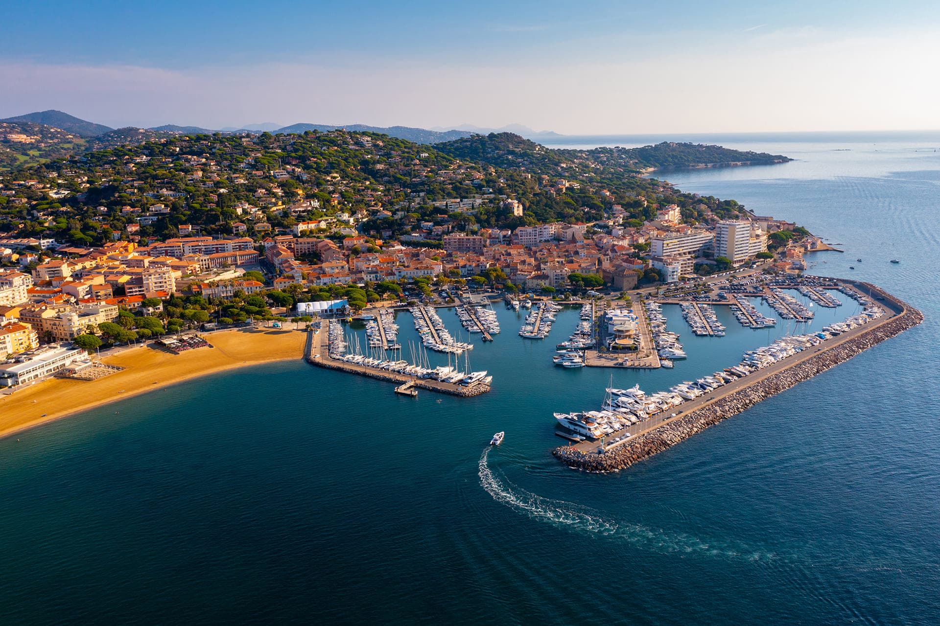 Saint-Tropez harbour from above
